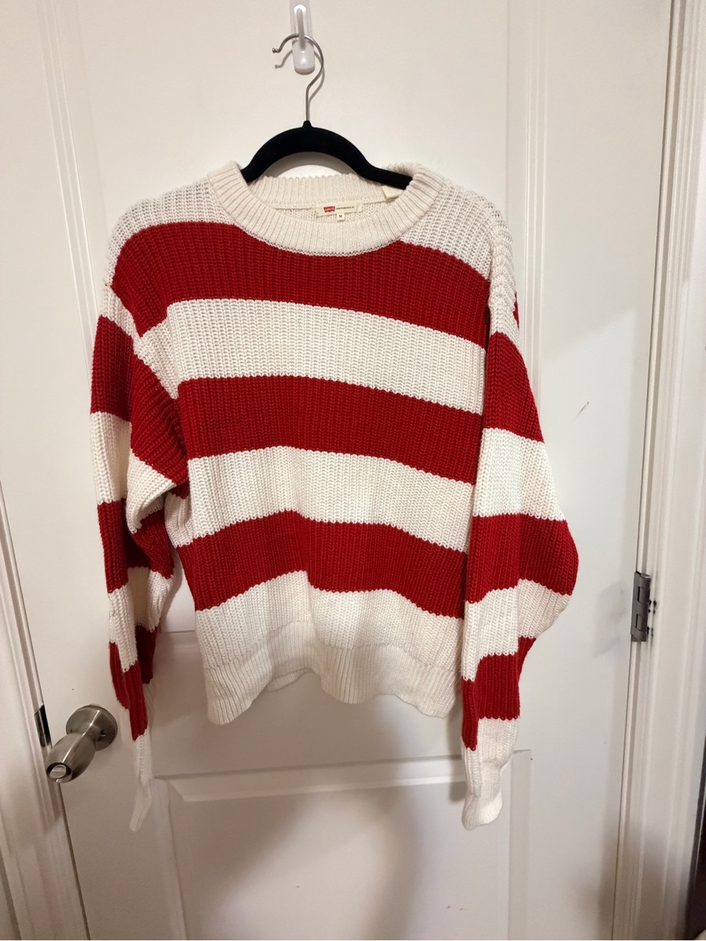 Levi’s Red & White Striped Knit Sweater